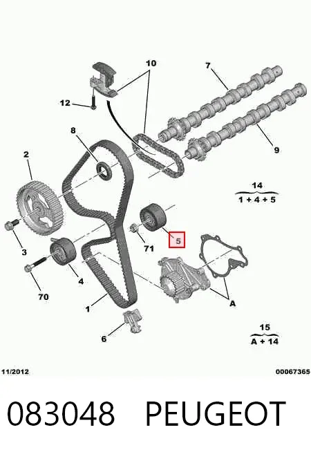 Rolka prowadząca kierunkowa paska rozrządu 083048 Peugeot/Citroen