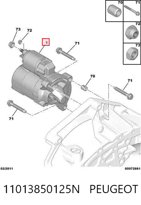 Rozrusznik 11013850125N Peugeot/Citroen
