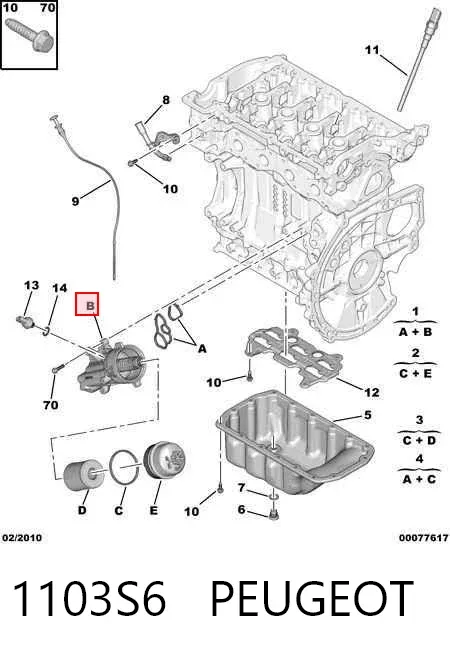 Obudowa filtra oleju 1103S6 Peugeot/Citroen