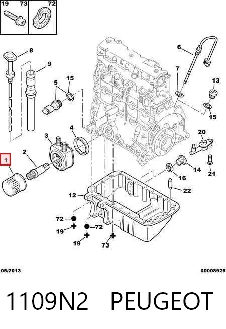 Filtr oleju 1109N2 Peugeot/Citroen
