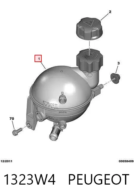Zbiorniczek wyrównawczy układu chłodzenia 1323W4 Peugeot/Citroen