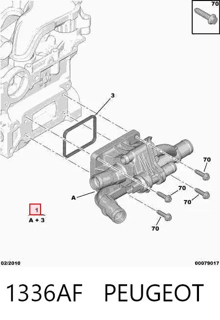 Obudowa termostatu 1336AF Peugeot/Citroen