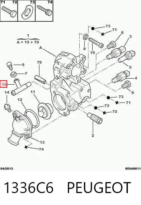 Obudowa termostatu 1336C6 Peugeot/Citroen