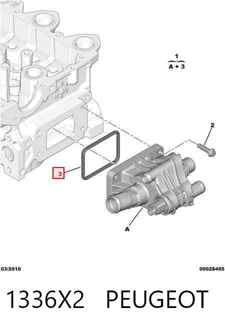 Obudowa termostatu 1336X2 Peugeot/Citroen