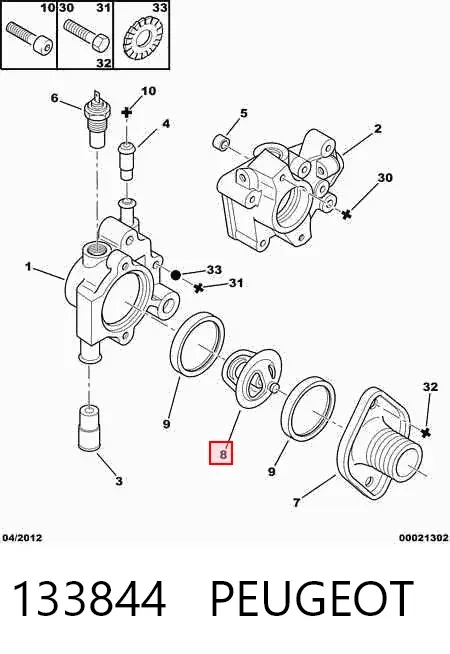 Termostat 133844 Peugeot/Citroen