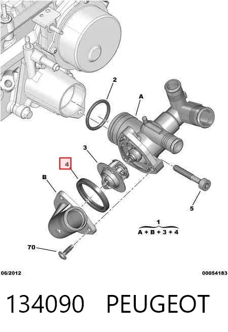 Uszczelka termostatu 134090 Peugeot/Citroen