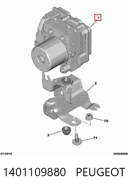 Sterownik ABS  hydrauliczny Peugeot Expert VF