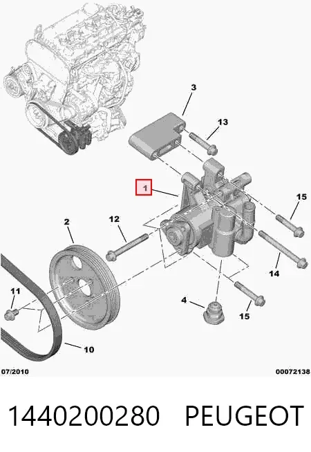 Pompa wspomagania hydraulicznego kierownicy 1440200280 Peugeot/Citroen