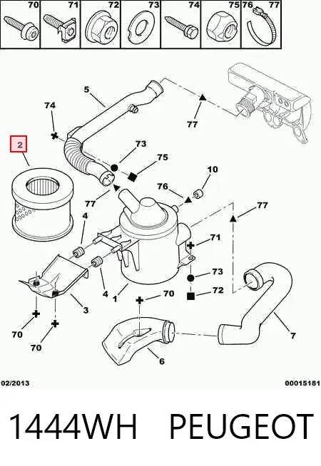 Filtr powietrza 1444WH Peugeot/Citroen