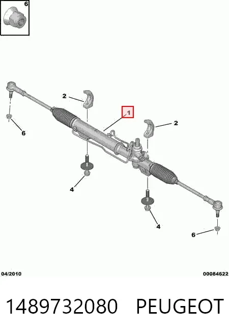 Listwa kierownicza (maglownica) 1489732080 Peugeot/Citroen