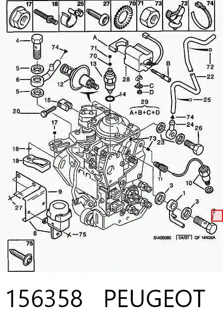 Śruba 156358 Peugeot/Citroen