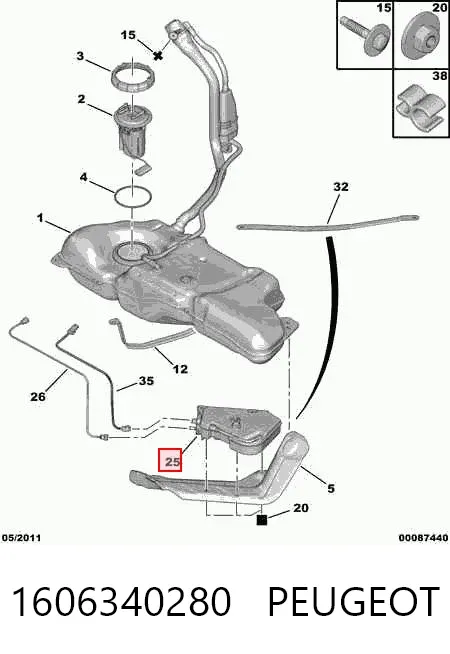 Zbiornik AD BLUE 1606340280 Peugeot/Citroen
