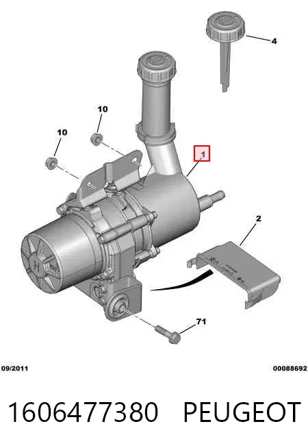 Pompa wspomagania hydraulicznego kierownicy 1606477380 Peugeot/Citroen