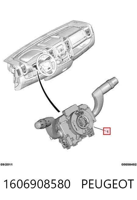 Przełącznik zespolony, w komplecie 1606908580 Peugeot/Citroen
