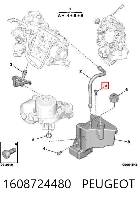 Zbiornik układu hydraulicznego skrzyni biegów 1608724480 Peugeot/Citroen