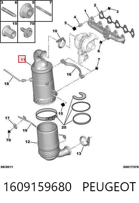 Konwerter-katalizator 1609159680 Peugeot/Citroen