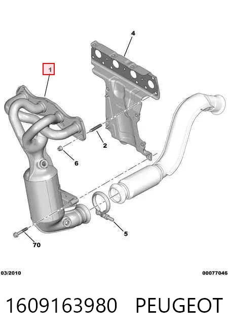 Konwerter-katalizator 1609163980 Peugeot/Citroen