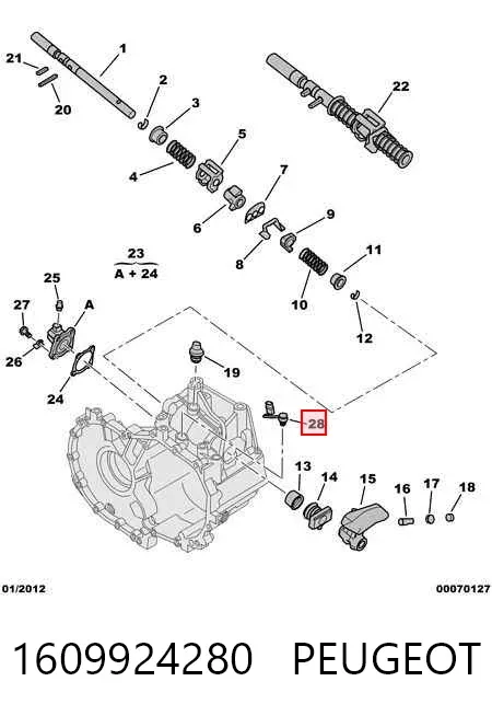 Czujnik włączania światła cofania 1609924280 Peugeot/Citroen