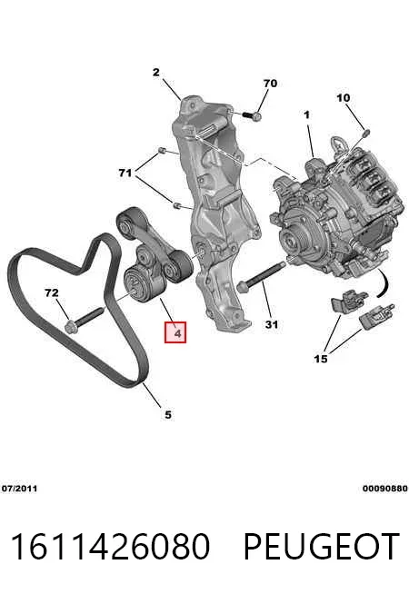 Napinacz paska napędowego 1611426080 Peugeot/Citroen