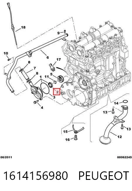 Filtr odpowietrzenia bloku silnika 1614156980 Peugeot/Citroen