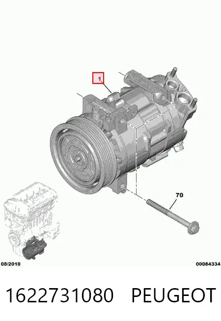 Sprężarka klimatyzacji 1622731080 Peugeot/Citroen