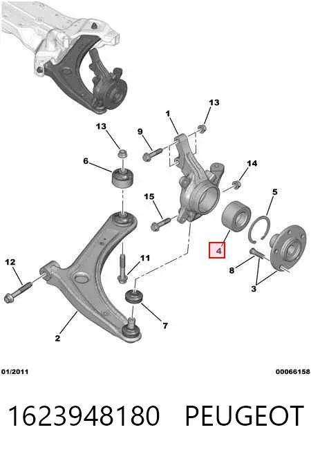 Łożysko piasty przedniej 1623948180 Peugeot/Citroen