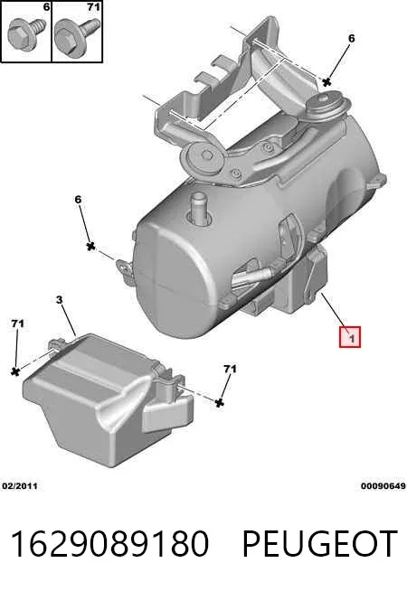 Pompa wspomagania hydraulicznego kierownicy 1629089180 Peugeot/Citroen