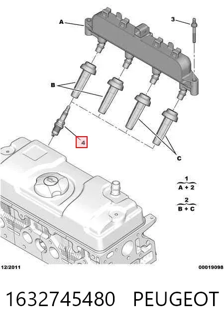 Świeca zapłonowa 1632745480 Peugeot/Citroen