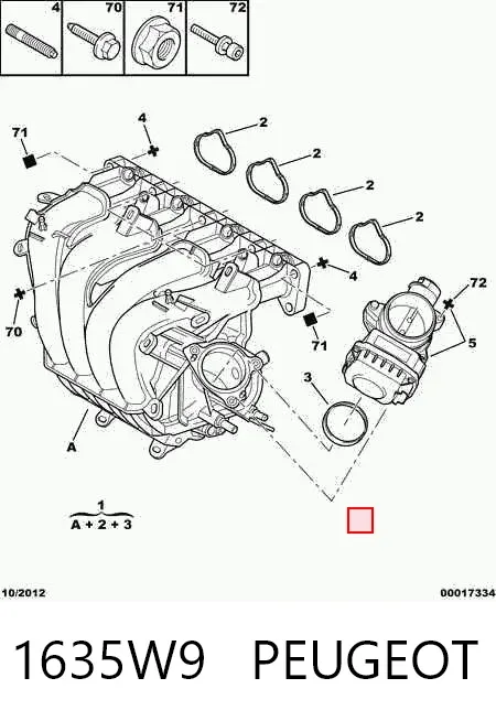 Uszczelka przepustnicy 1635W9 Peugeot/Citroen