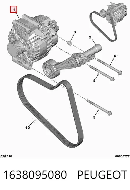 Alternator 1638095080 Peugeot/Citroen