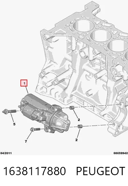 Rozrusznik 1638117880 Peugeot/Citroen