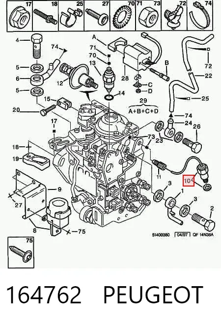 Regulator biegu jałowego 164762 Peugeot/Citroen