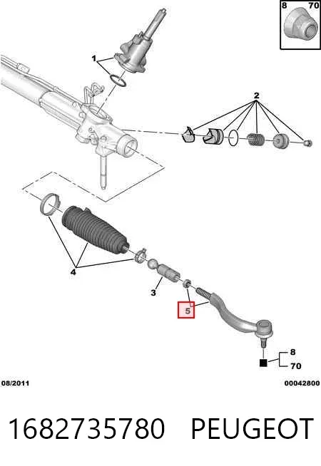Końcówka drążka kierowniczego zewnętrzna 1682735780 Peugeot/Citroen