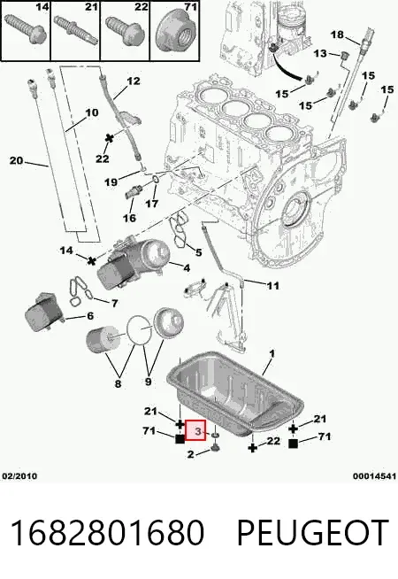 Uszczelka korka miski olejowej 1682801680 Peugeot/Citroen