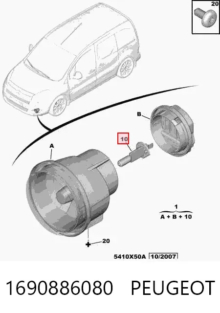 Żarówka halogenowa 1690886080 Peugeot/Citroen