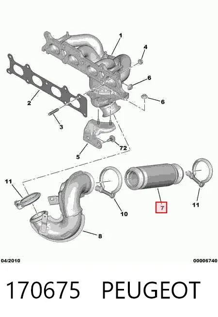 Łącznik elastyczny wydechu 170675 Peugeot/Citroen