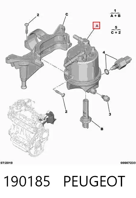 Filtr paliwa 190185 Peugeot/Citroen