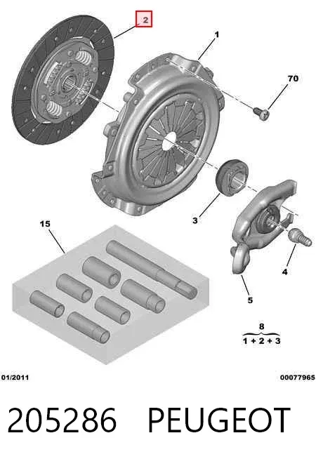 Zestaw sprzęgła (3 części) 205286 Peugeot/Citroen