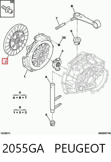 Tarcza sprzęgła 2055GA Peugeot/Citroen