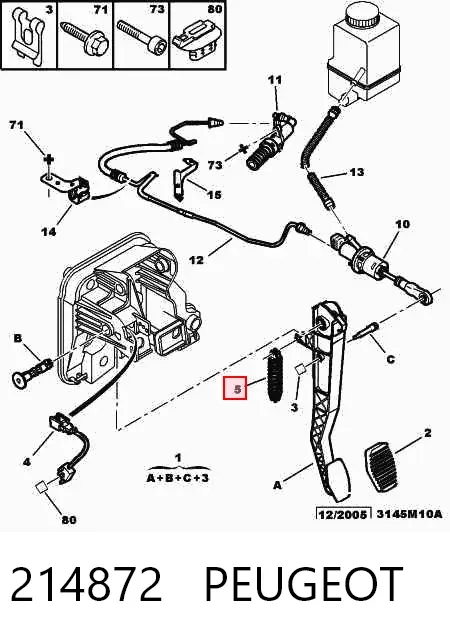 Zacisk hamulcowy tylny prawy 214872 Peugeot/Citroen