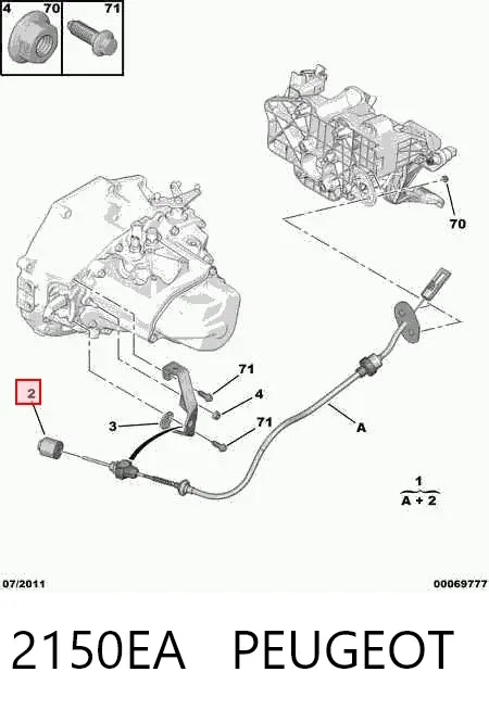 Linka sprzęgła 2150EA Peugeot/Citroen