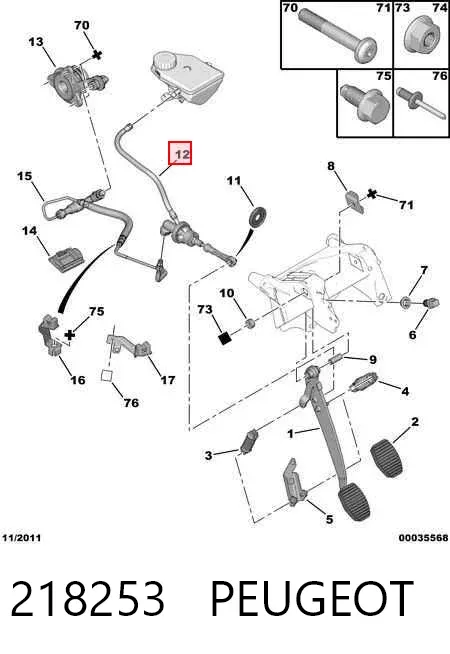 Cylinder sprzęgła główny 218253 Peugeot/Citroen