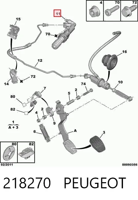 Cylinder roboczy sprzęgła 218270 Peugeot/Citroen