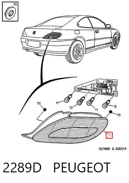 Lampa zespolona tylna lewa Peugeot 406 8C