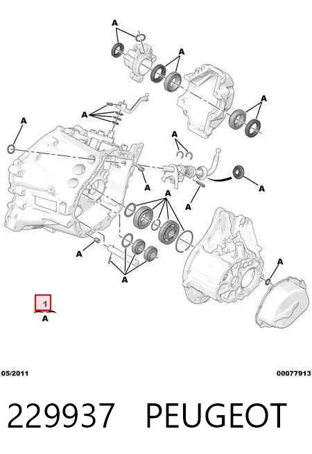 Zestaw naprawczy skrzyni biegów 229937 Peugeot/Citroen
