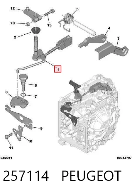Mechanizm zmiany biegów (cięgno) Citroen C8 EA, EB
