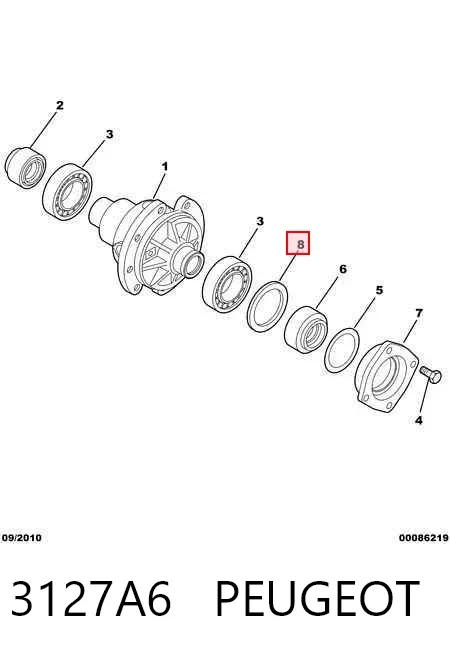 Regulator ciśnienia paliwa w listwie paliwowej 3127A6 Peugeot/Citroen