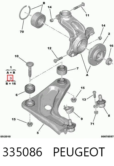 Łożysko piasty przedniej 335086 Peugeot/Citroen