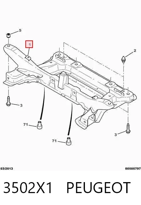 Korpus osi przedniej Citroen Berlingo M