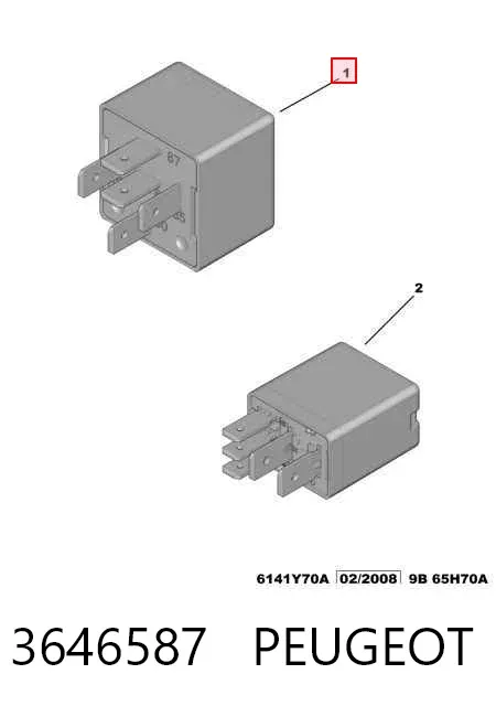 Przekaźnik wentylatora 3646587 Peugeot/Citroen